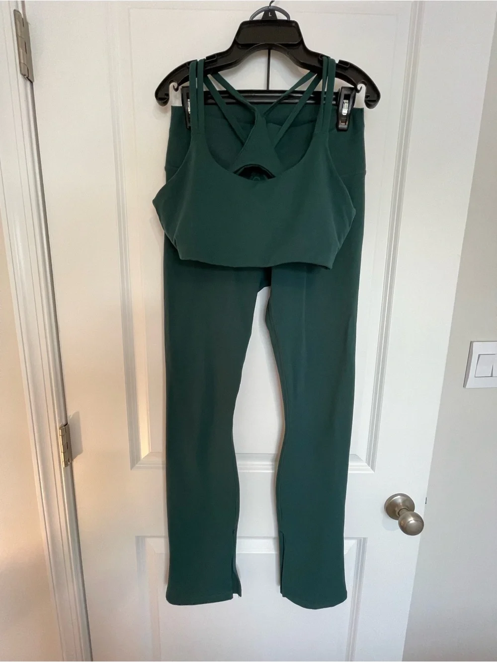 Fabletics Women’s Dark Teal Active Leggings & Sports Bra Set TALL